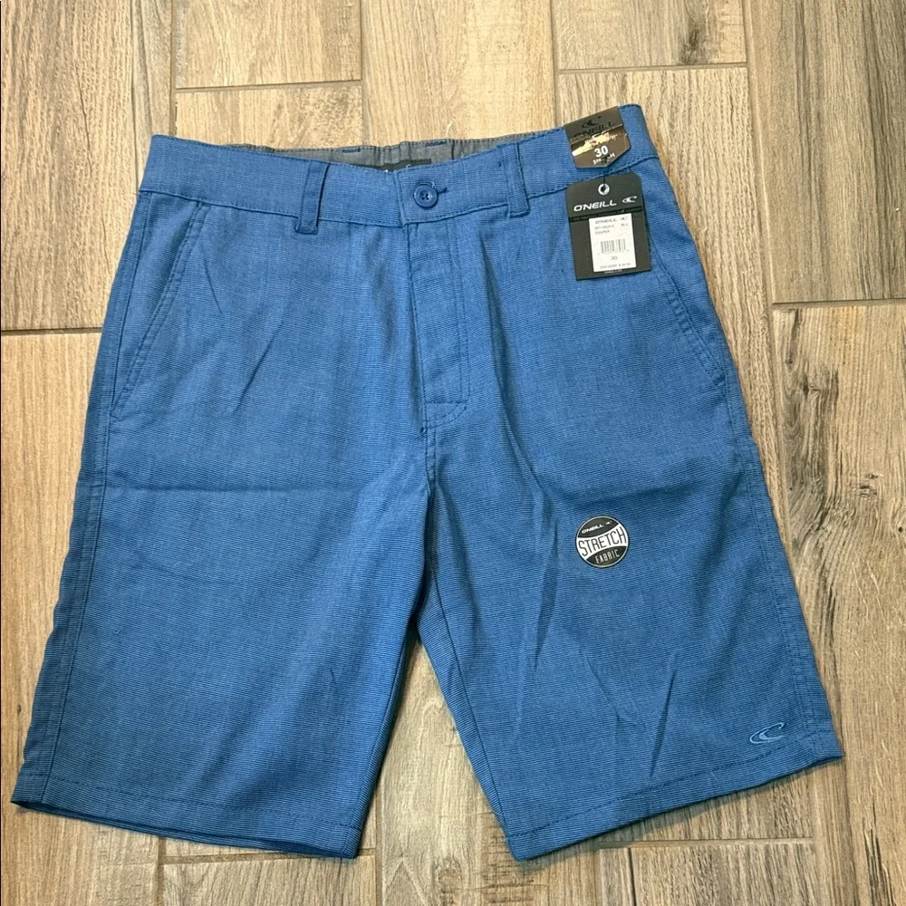 O'Neill Microfiber Blend Short Size 30‎ Blue Stripe Standard Fit Stretch NWT